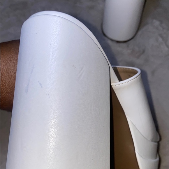 Wild Pair White Platform Mules - Picture 7 of 9